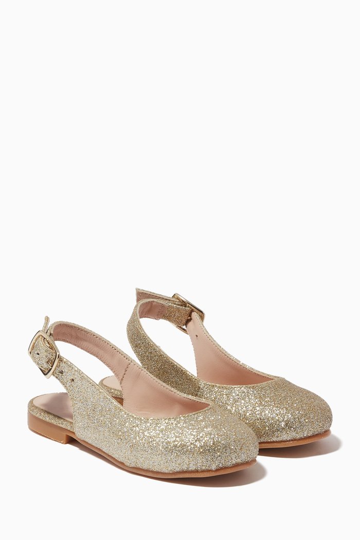 

Isidore Glitter Ballerina Flats, Gold