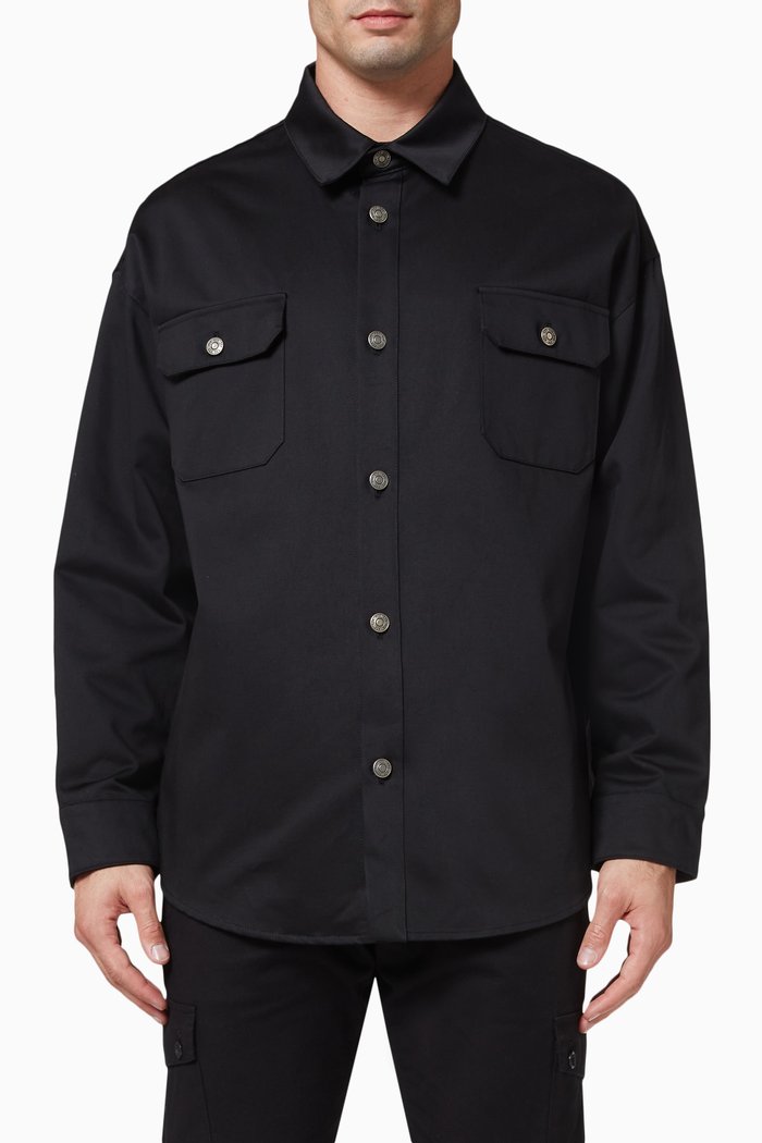 

Shirt in Cotton Gabardine, Black