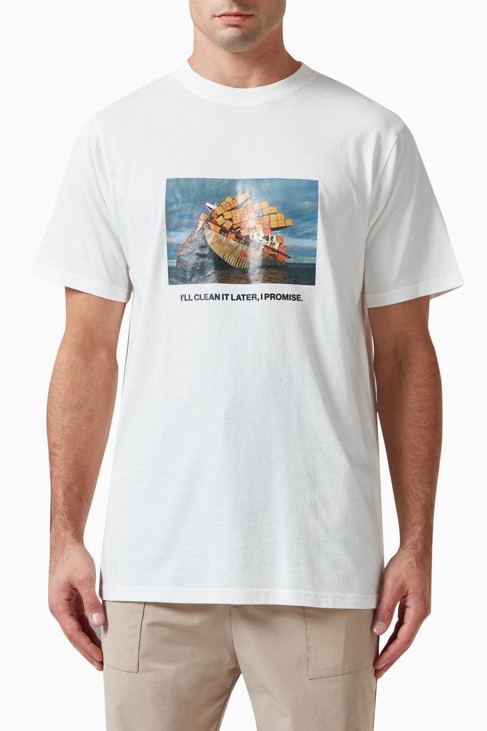 Graphic T-Shirt in Jersey, White