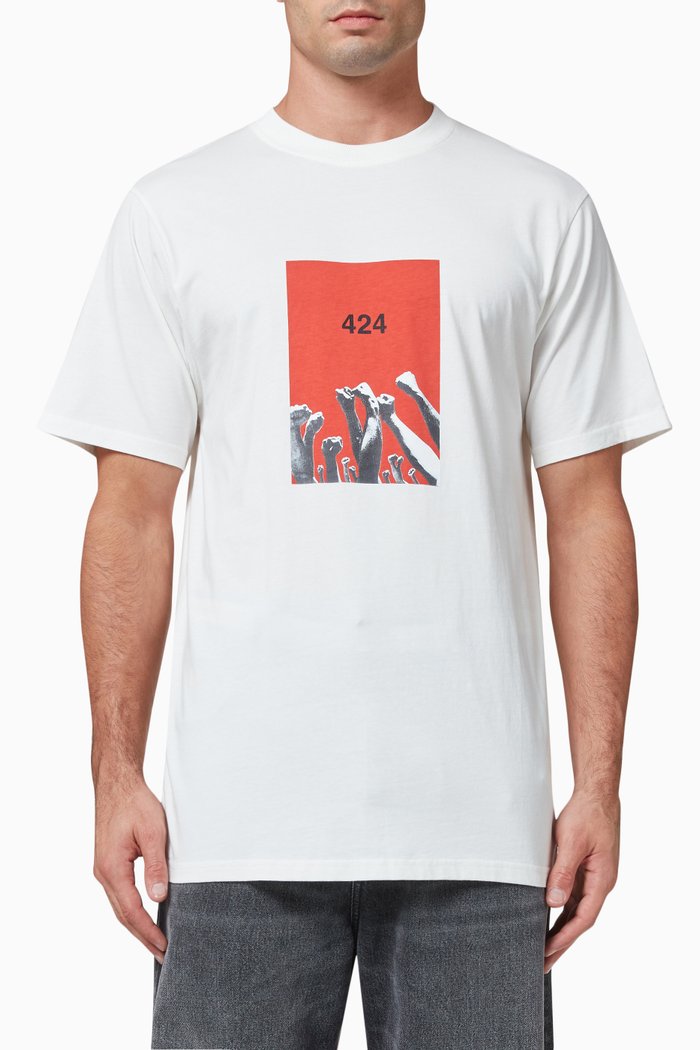 

Graphic T-Shirt in Jersey, White
