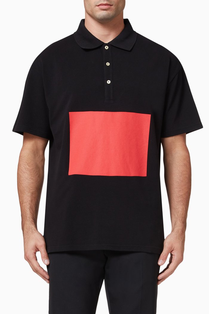 

Polo Shirt in Cotton Piqué, Black