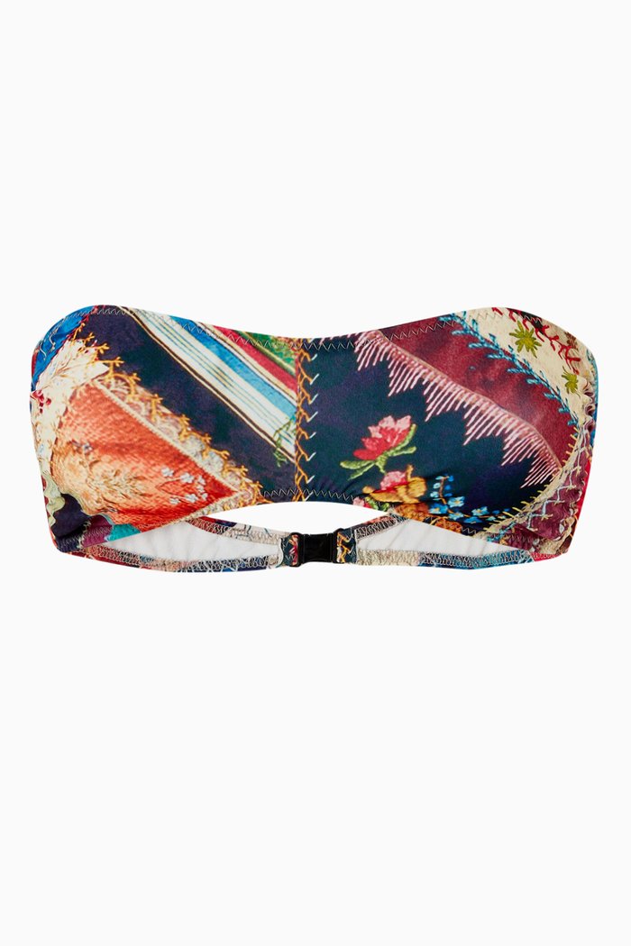 Sunglass Bikini Top in Poly Lycra, Multicolour