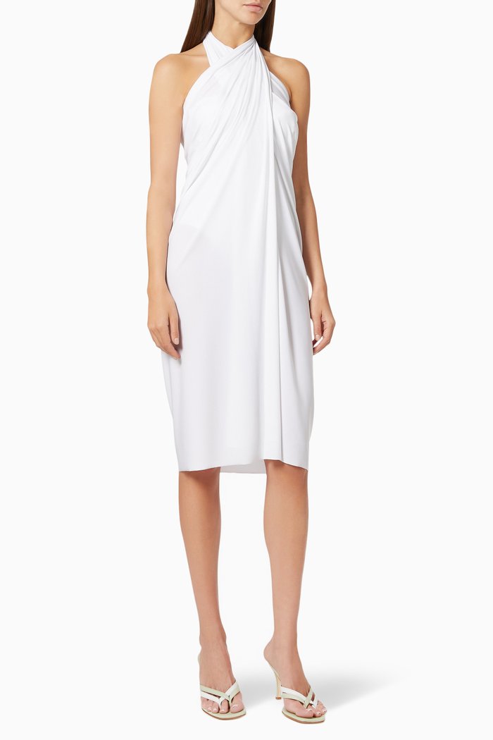 

Ernie Scarf in Poly Jersey, White