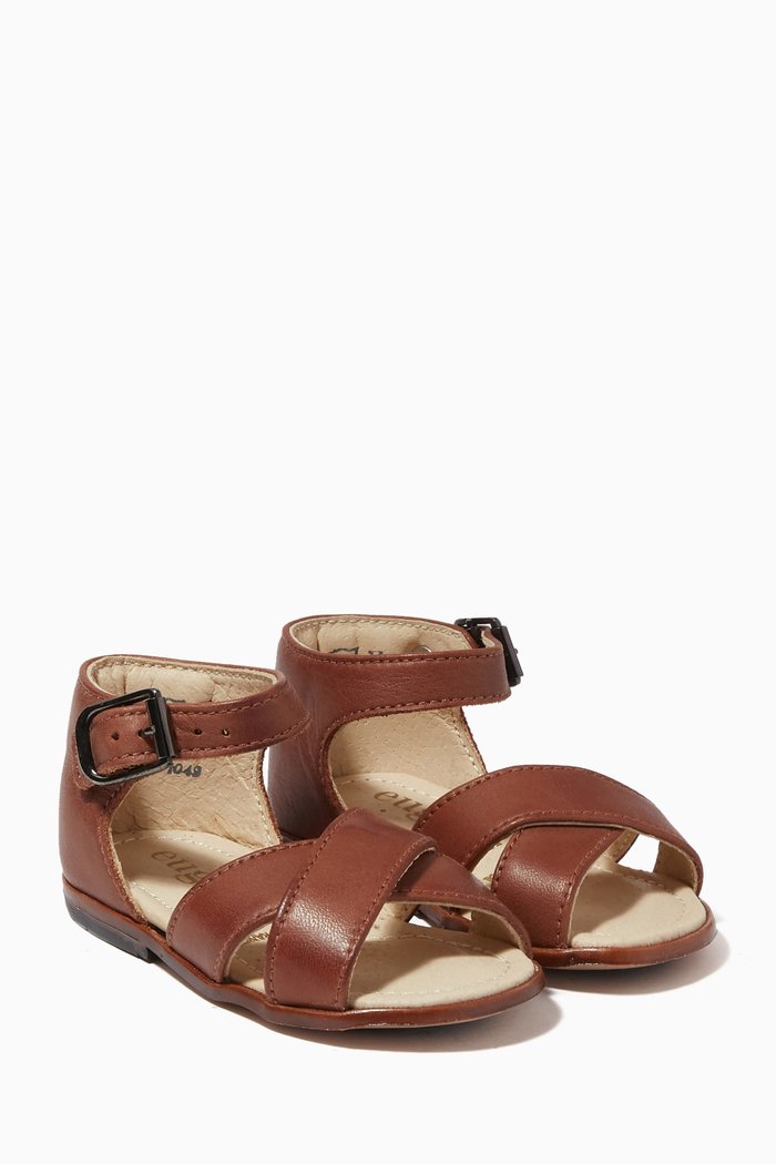 

Athina Sandals in Leather, Brown