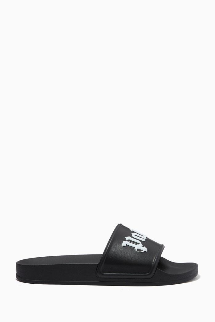 

Logo Pool Slides in Rubber, Black