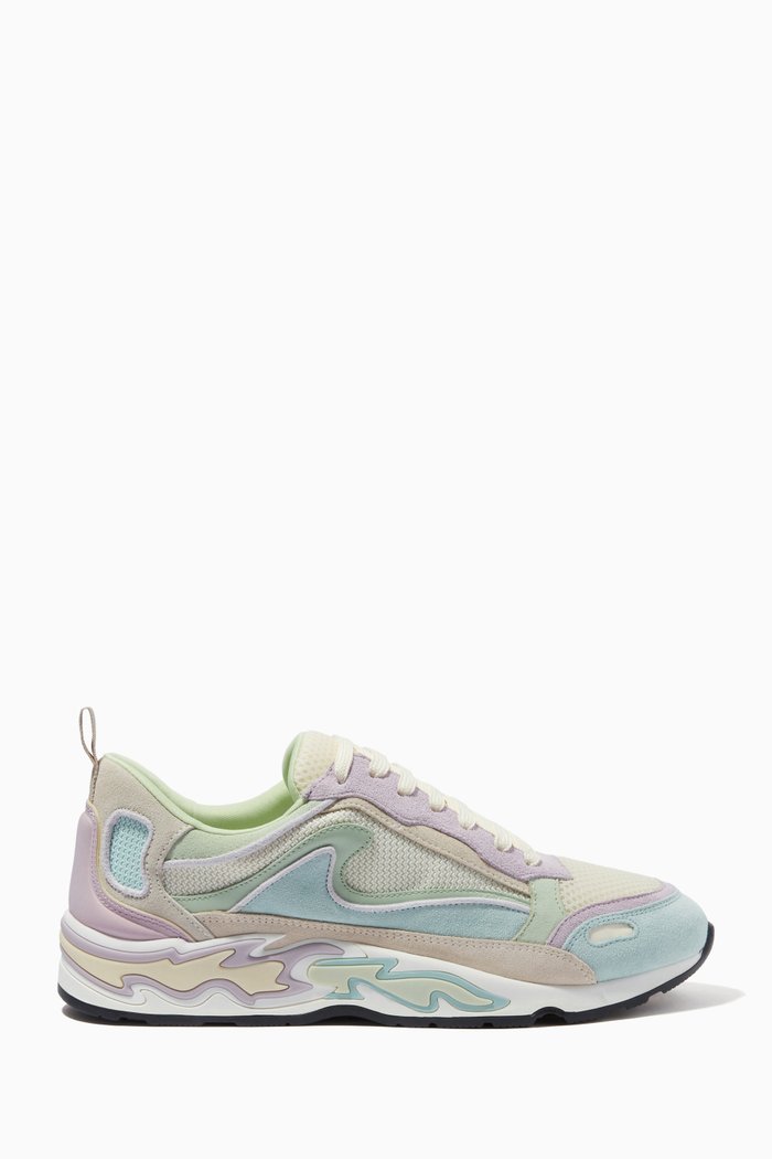 

Colour-Block Sneakers in Mixed Materials, Multicolour