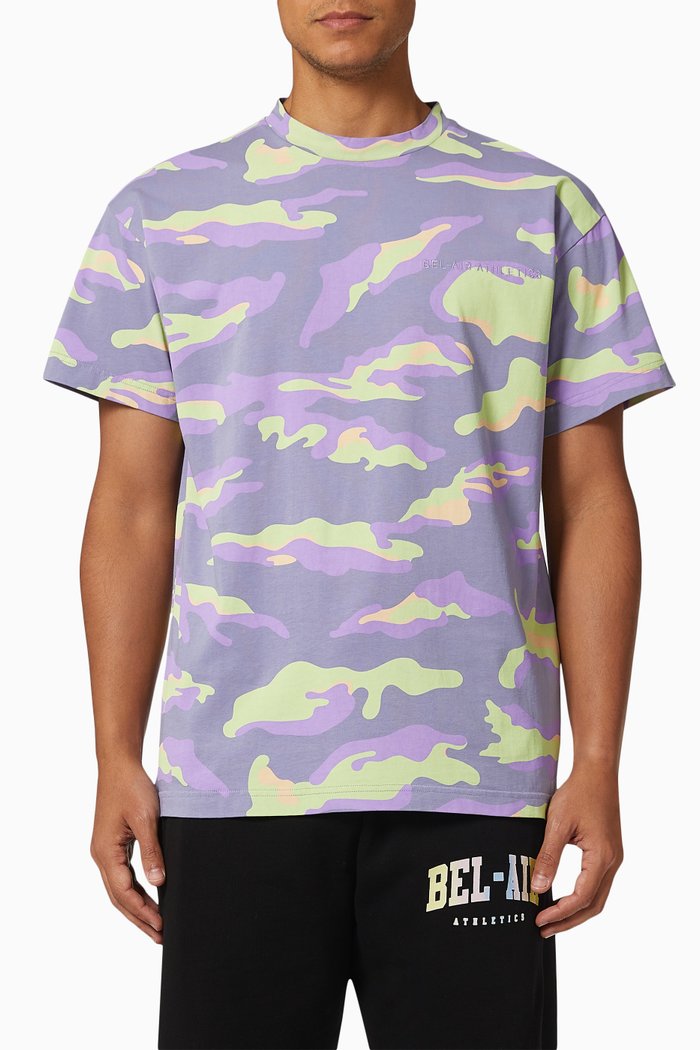 

Camo T-shirt in Cotton, Purple