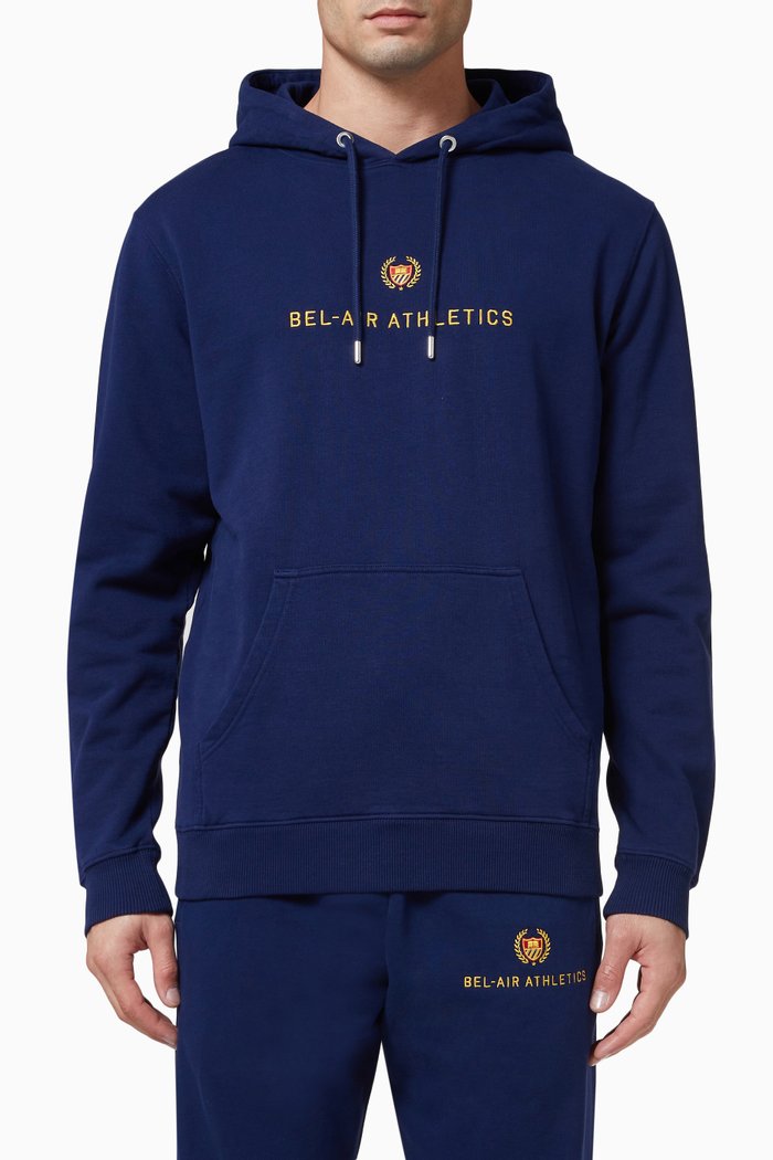 

Academy Crest Hoodie in Fleece, Blue