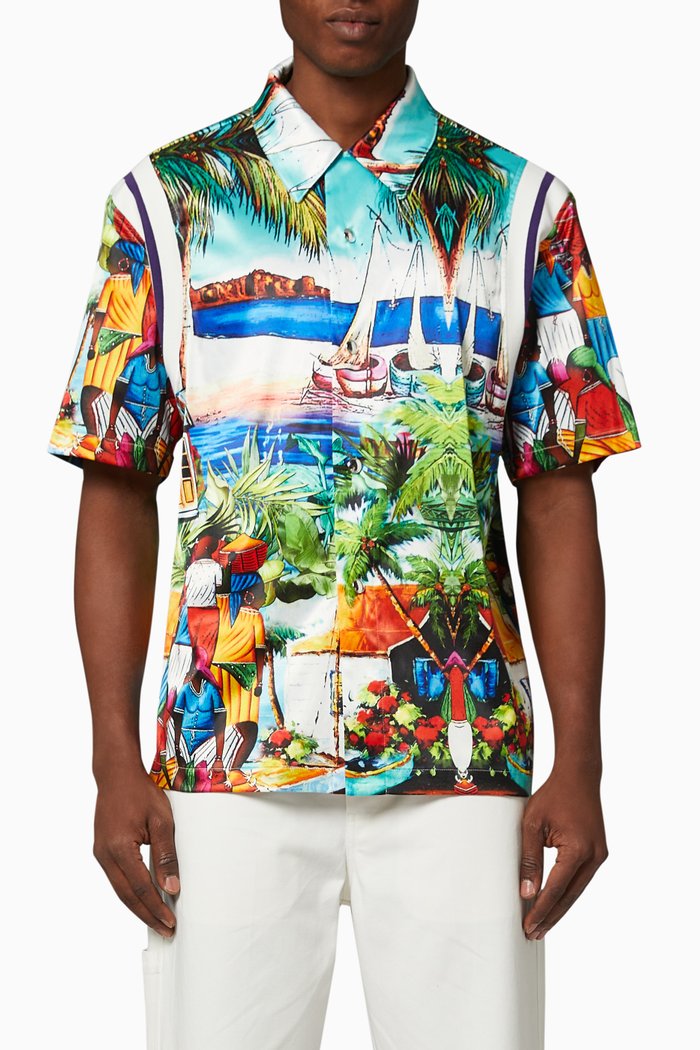 

Patterned Shirt in Nylon Blend, Multicolour