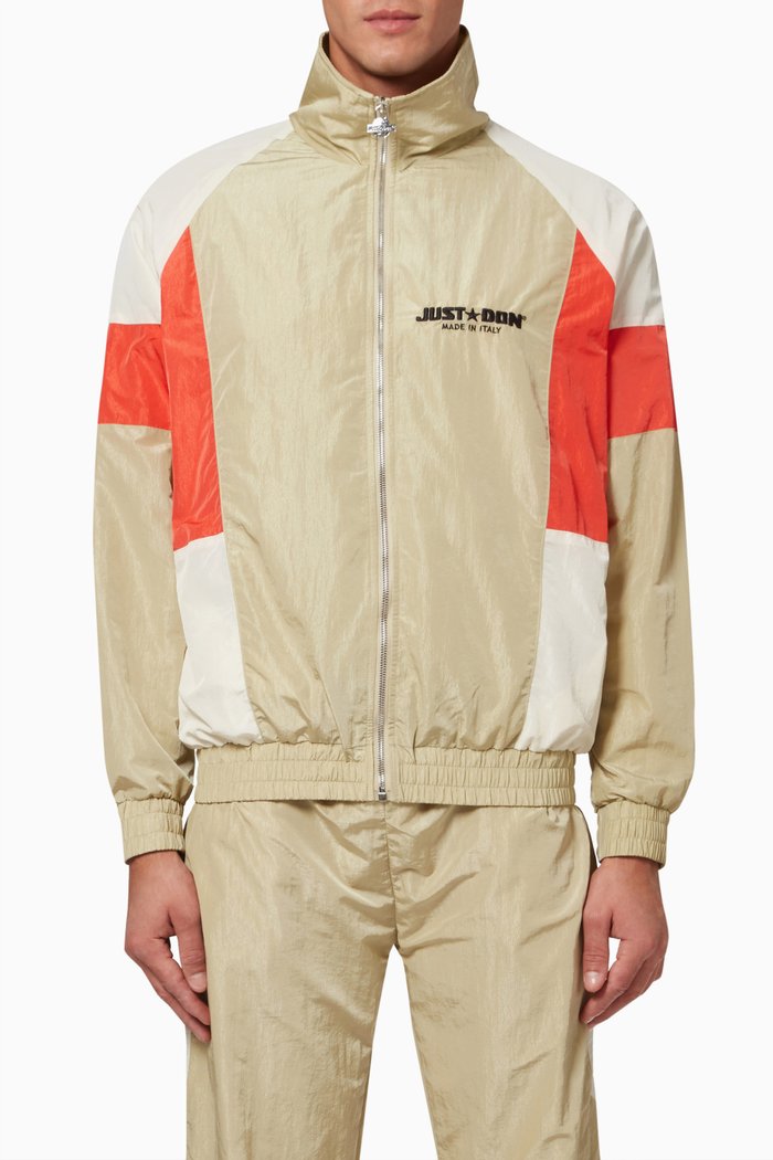 Tracksuit Jacket in Nylon, Neutral