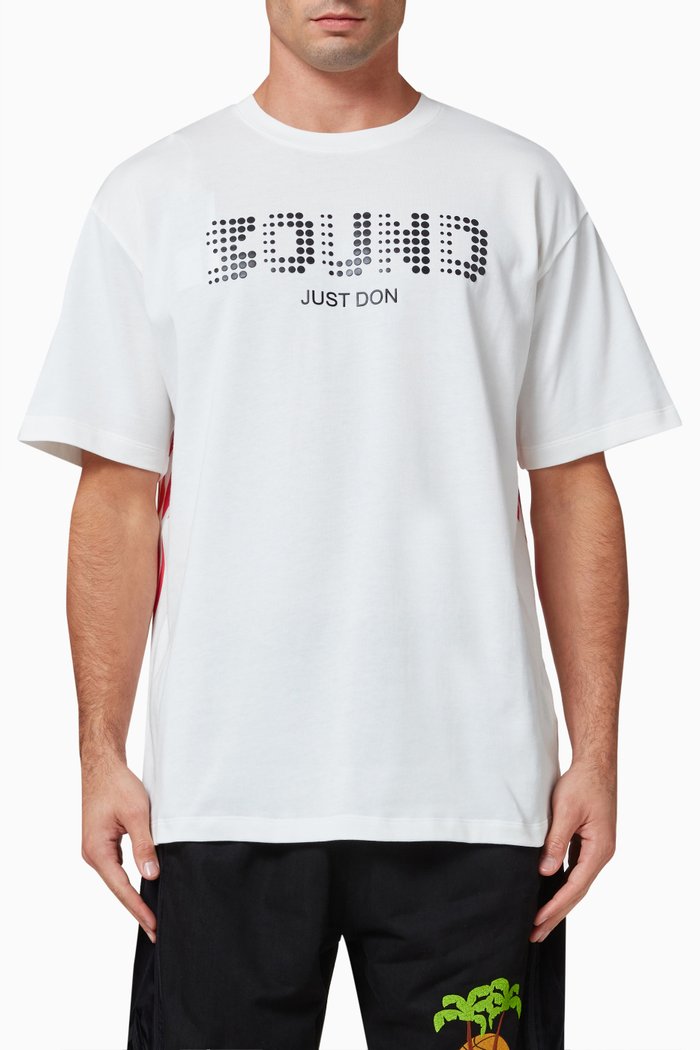 

Sound Printed T-shirt in Cotton Jersey, White