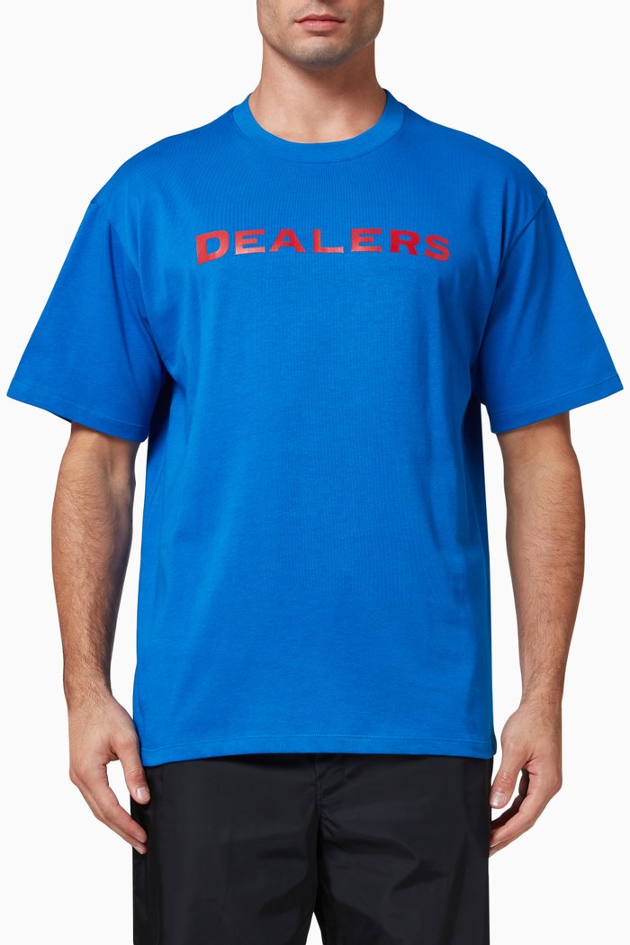 

Dealers Print T-shirt in Cotton Jersey, Blue
