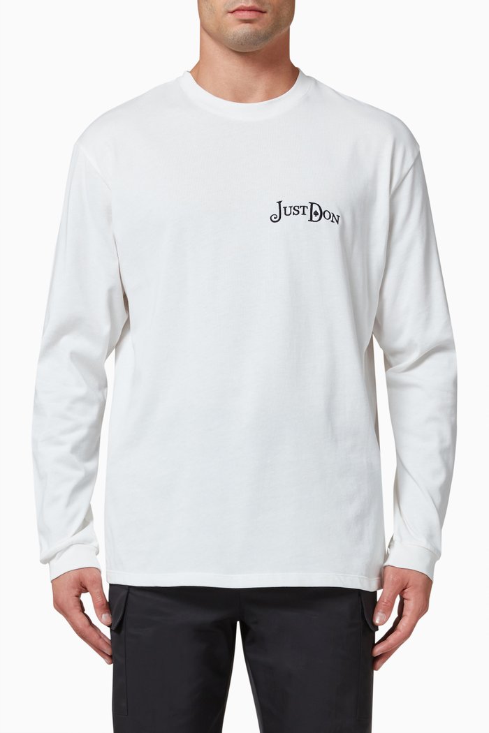 Authorized Dealer Embroidered T-shirt in Cotton Jersey, White