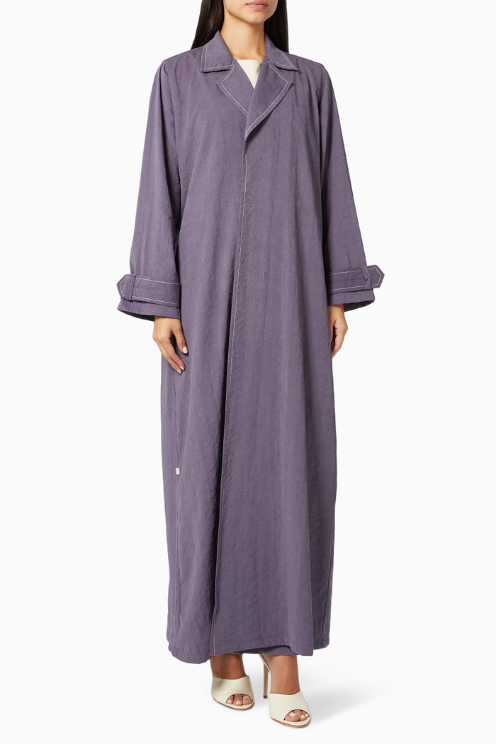 

Notched Lapel Abaya, Neutral