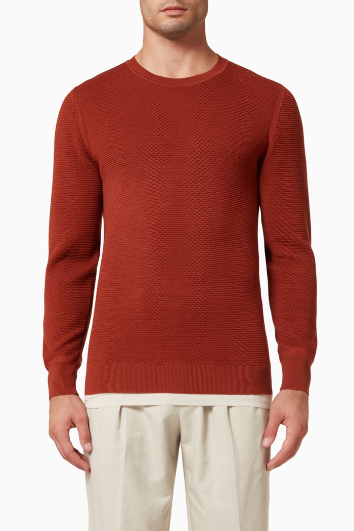 

High Performance™ Sweater in Merino-wool Knit, Orange