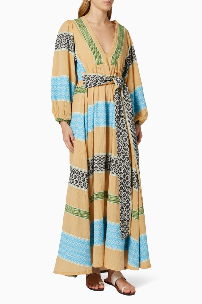 

Zakar Maxi Dress in Linen, Multicolour
