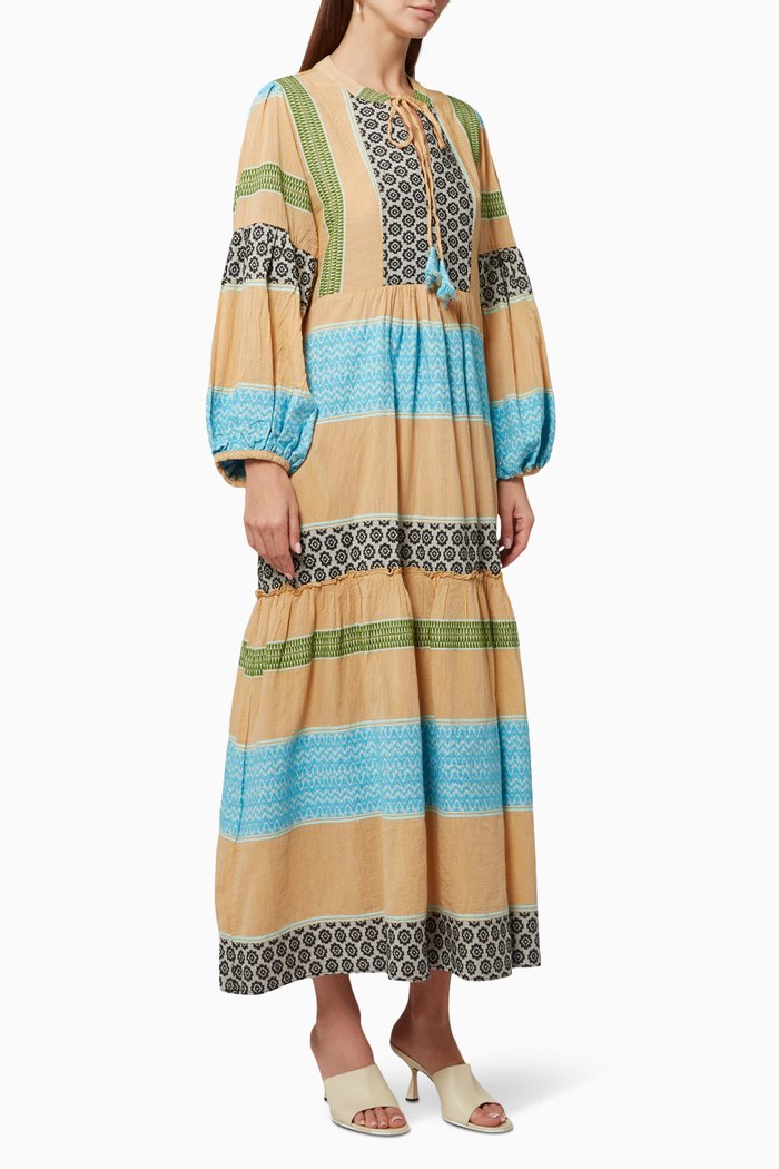 

Zakar Maxi Dress in Cotton, Multicolour