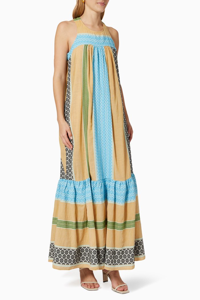 

Zakar Maxi Dress in Linen, Multicolour