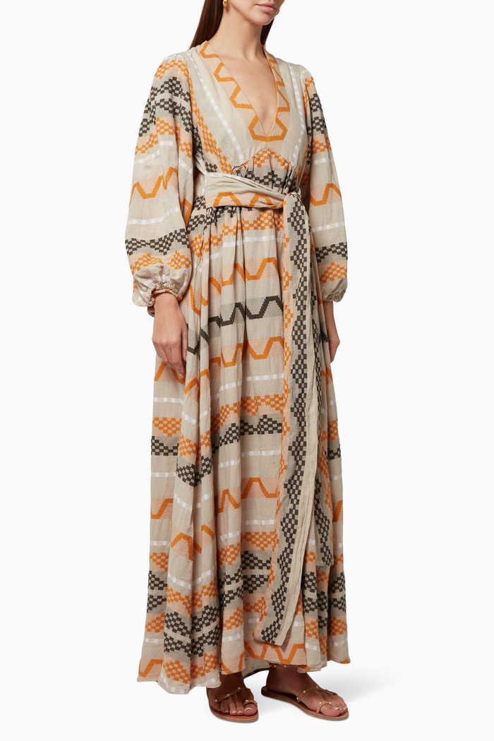 

Zakar Maxi Dress in Cotton, Neutral