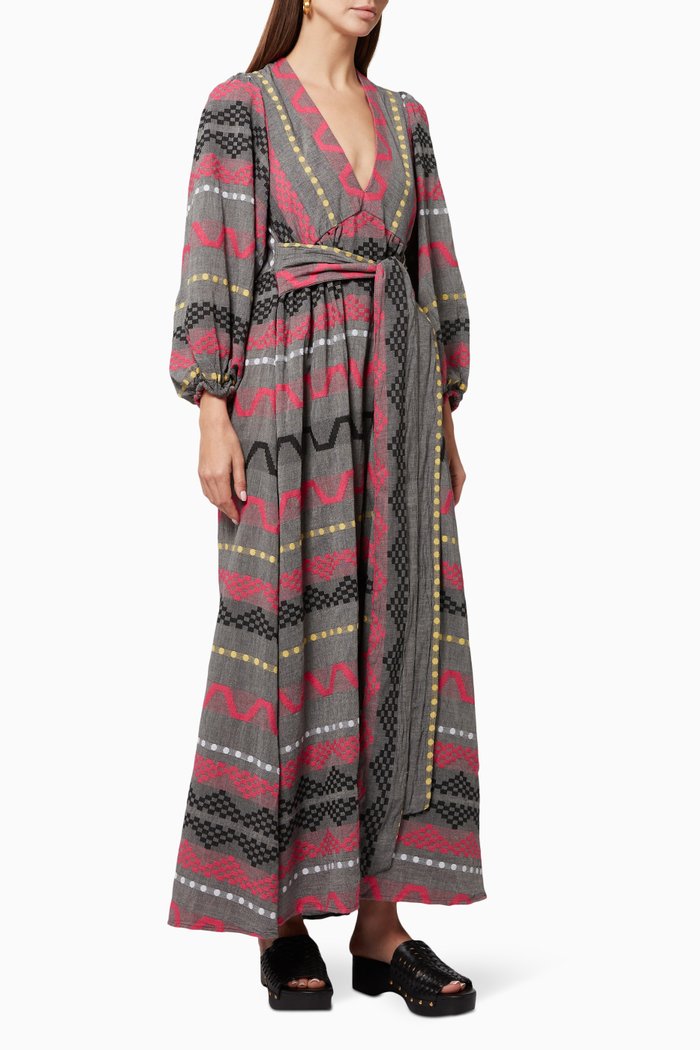 

Zakar Maxi Dress in Cotton, Grey