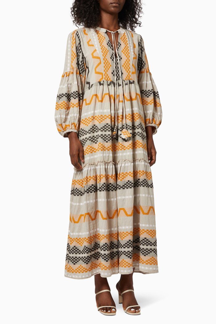 

Zakar Maxi Dress in Cotton, Neutral