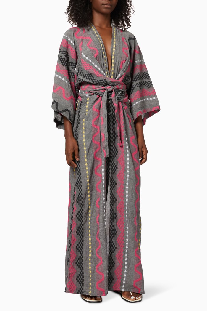 

Zakar Maxi Dress in Cotton, Grey