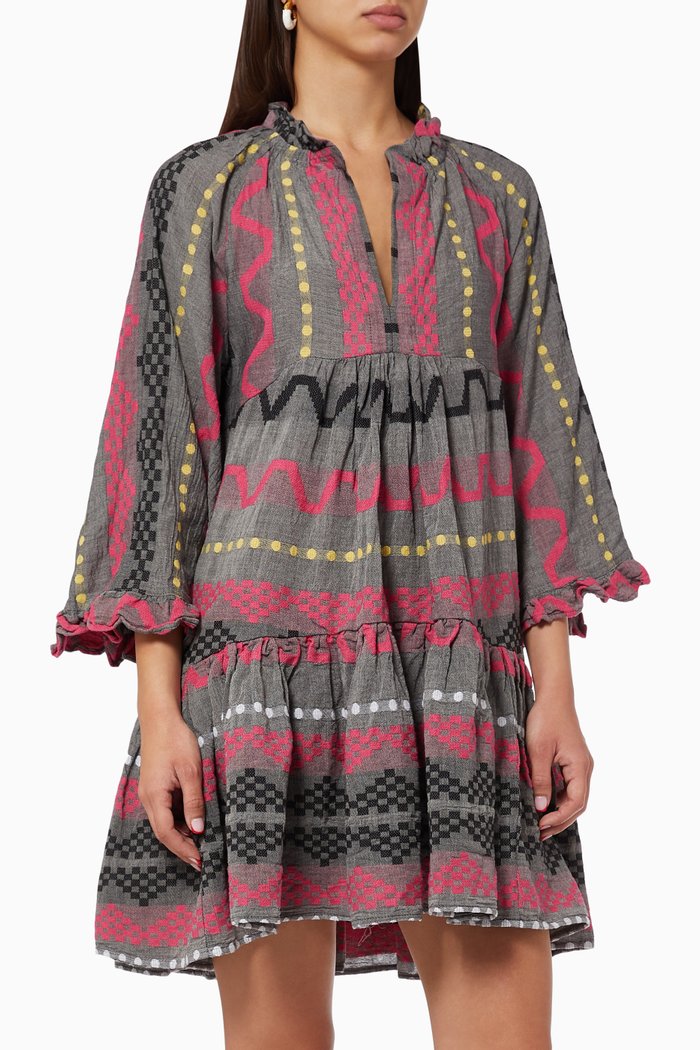 Zakar Dress in Cotton, Grey