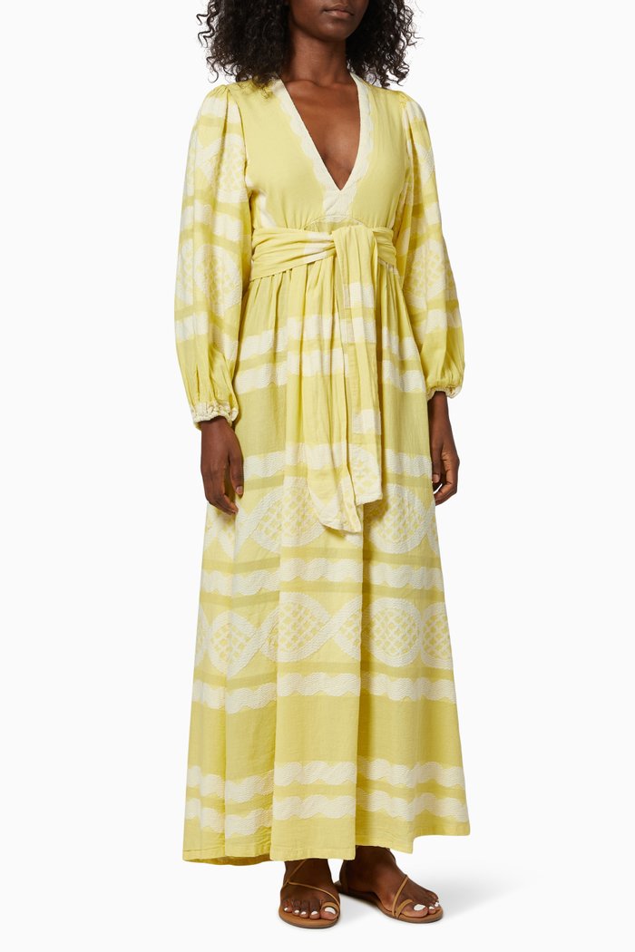 

Zakar Maxi Dress in Cotton, Yellow