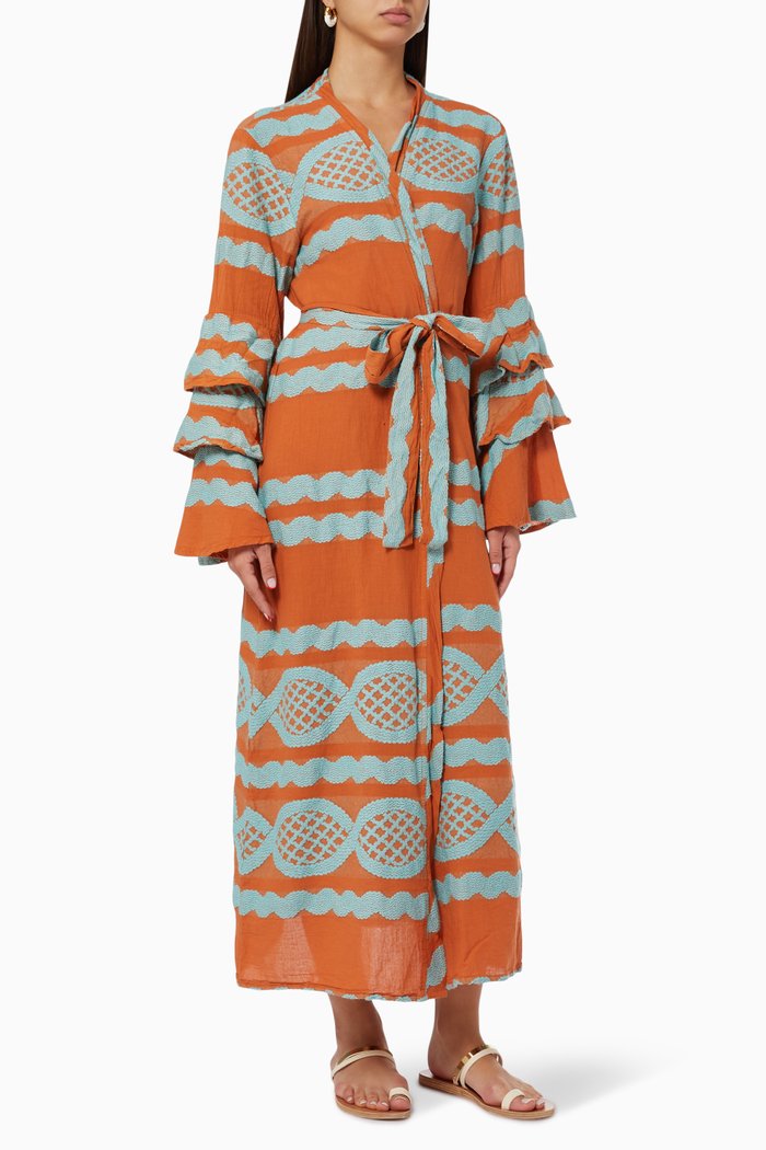 

Zakar Kimono in Cotton, Blue