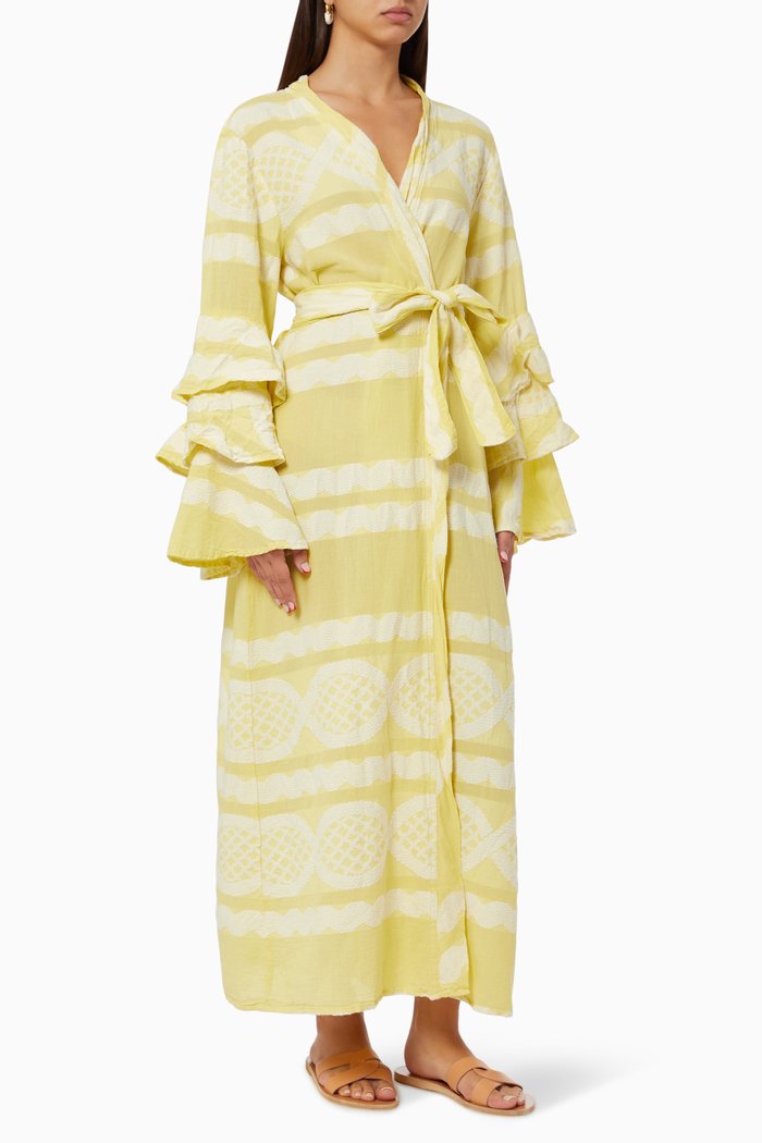 

Zakar Kimono in Cotton, Yellow