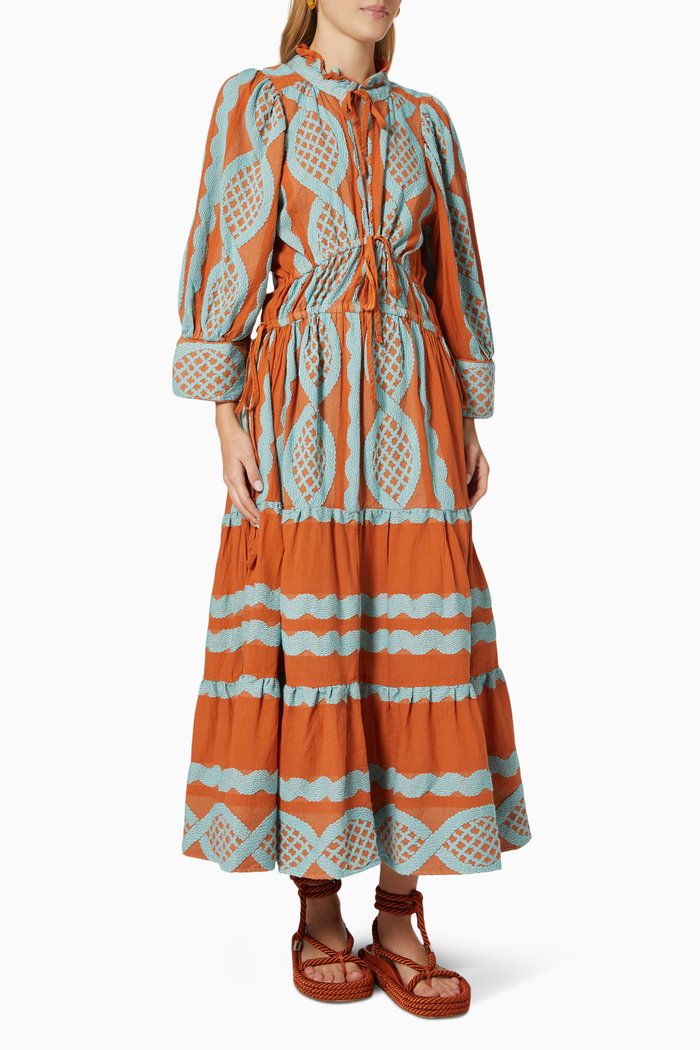 

Zakar Maxi Dress in Cotton, Blue
