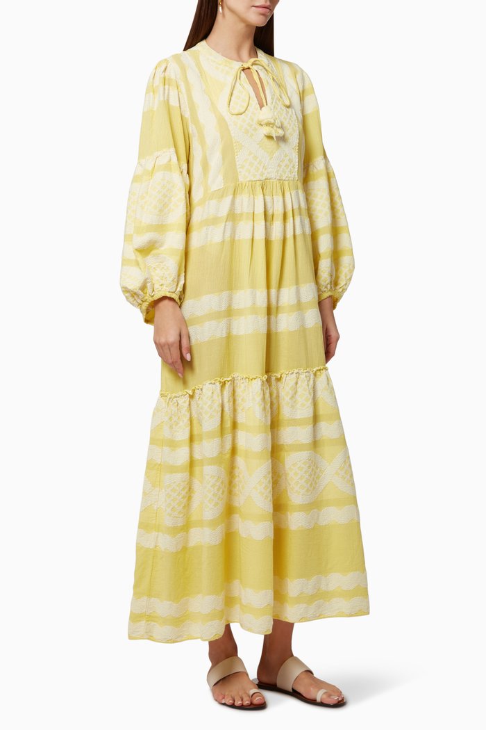 

Zakar Maxi Dress in Cotton, Yellow