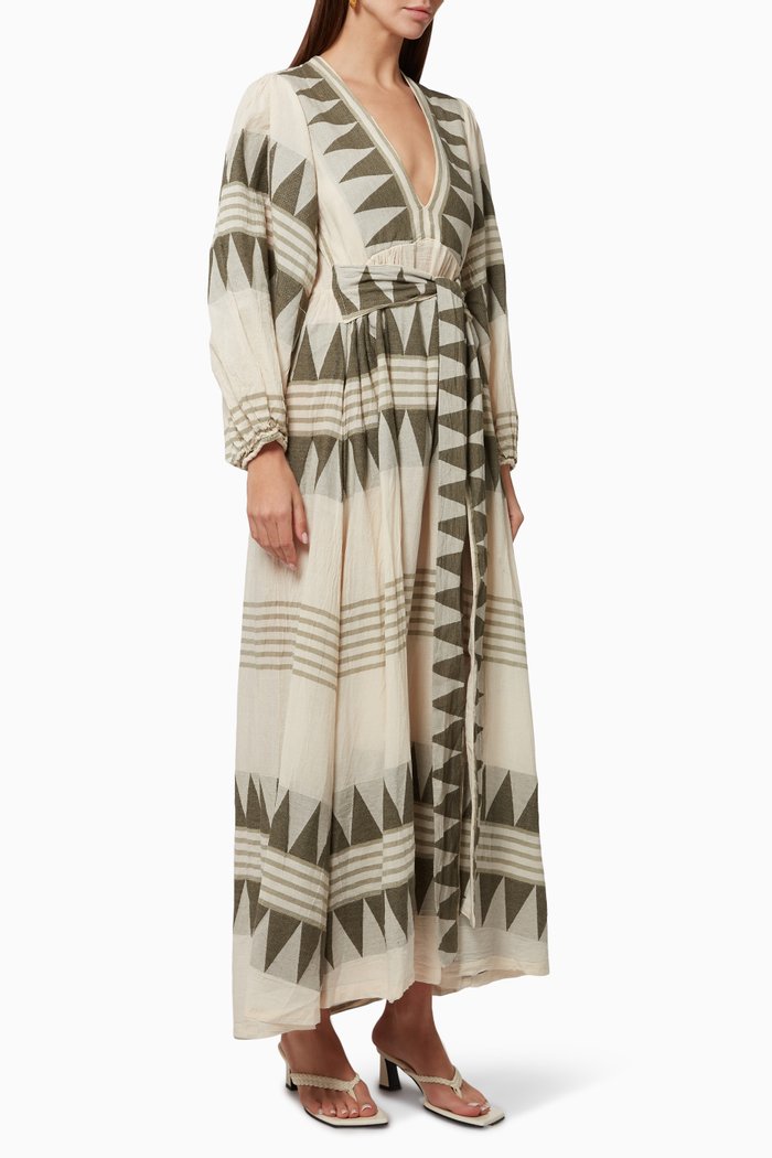 

Zakar Maxi Dress in Cotton, Green