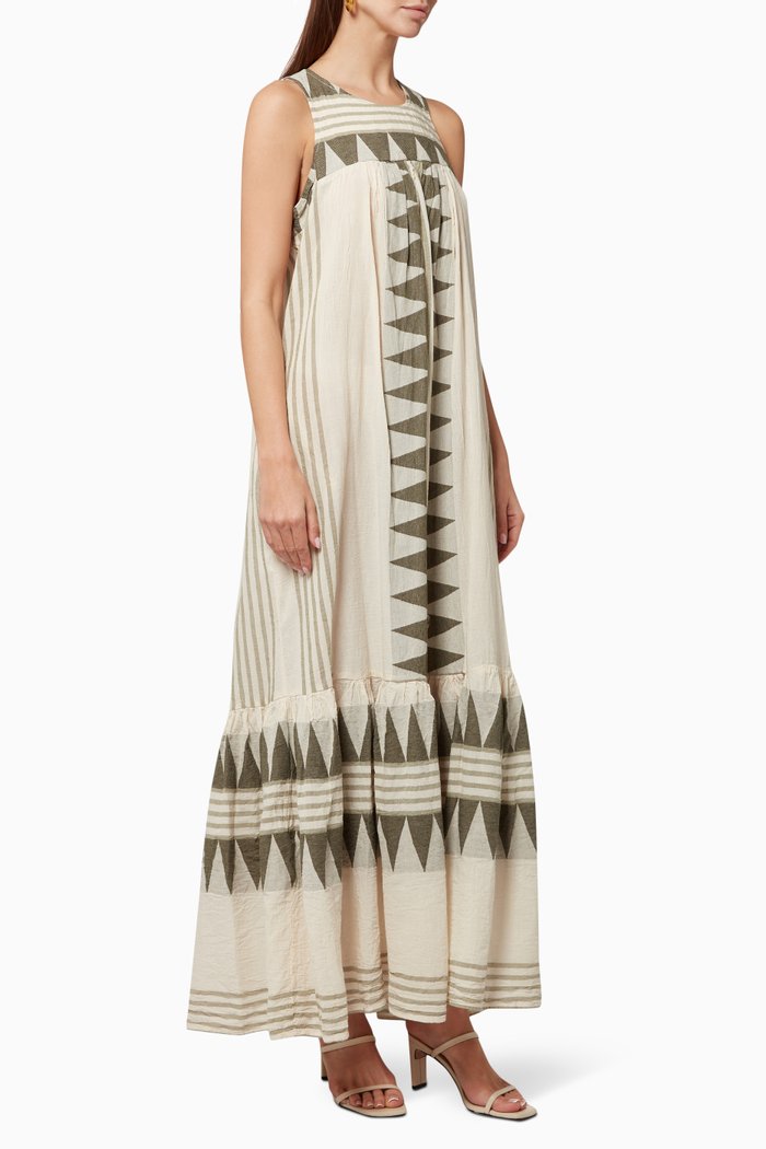 

Zakar Maxi Dress in Cotton, Green
