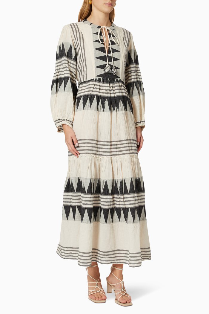 Zakar Maxi Dress in Linen, Black