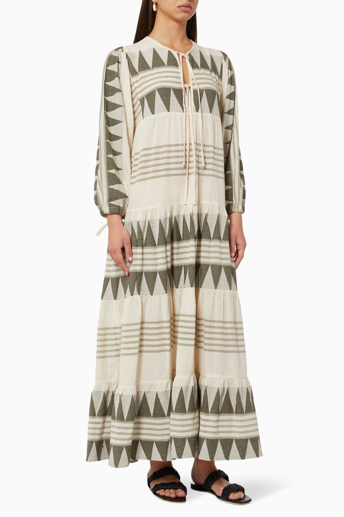 

Zakar Maxi Dress in Cotton, Green