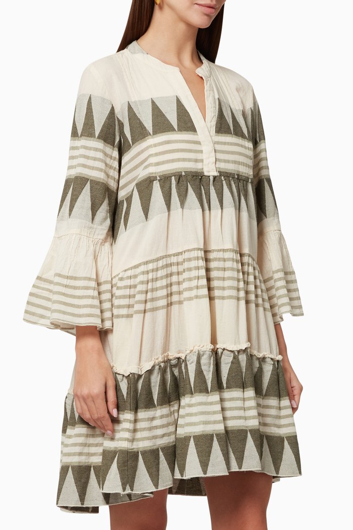 

Zakar Dress in Cotton, Green