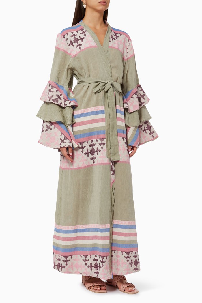 Zakar Kimono in Cotton, Pink