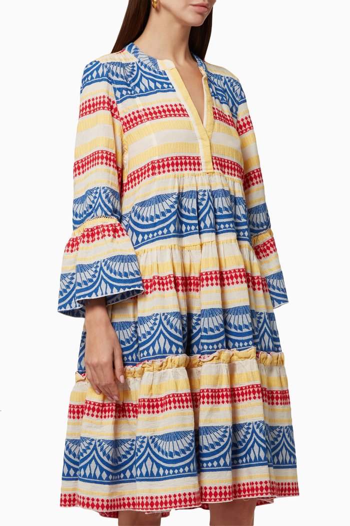 Zakar Midi Dress in Cotton, Yellow