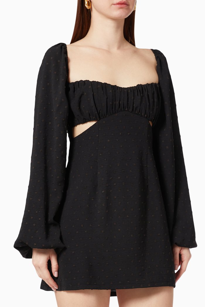 Delilah Mini Dress, Black