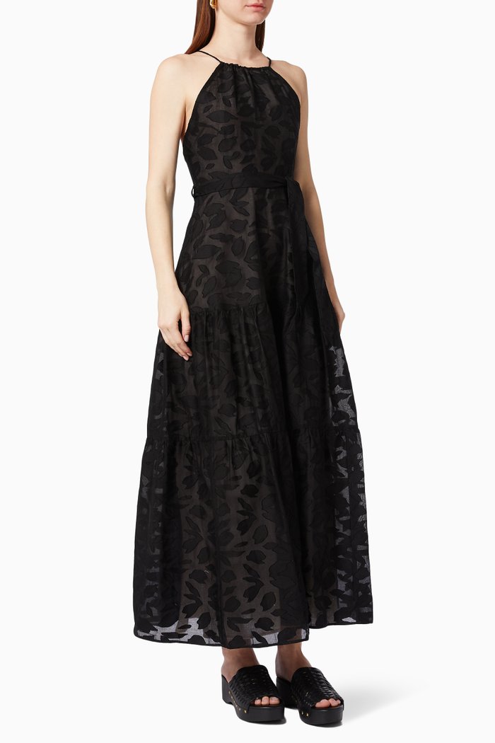 

Giselle Halter Maxi Dress, Black