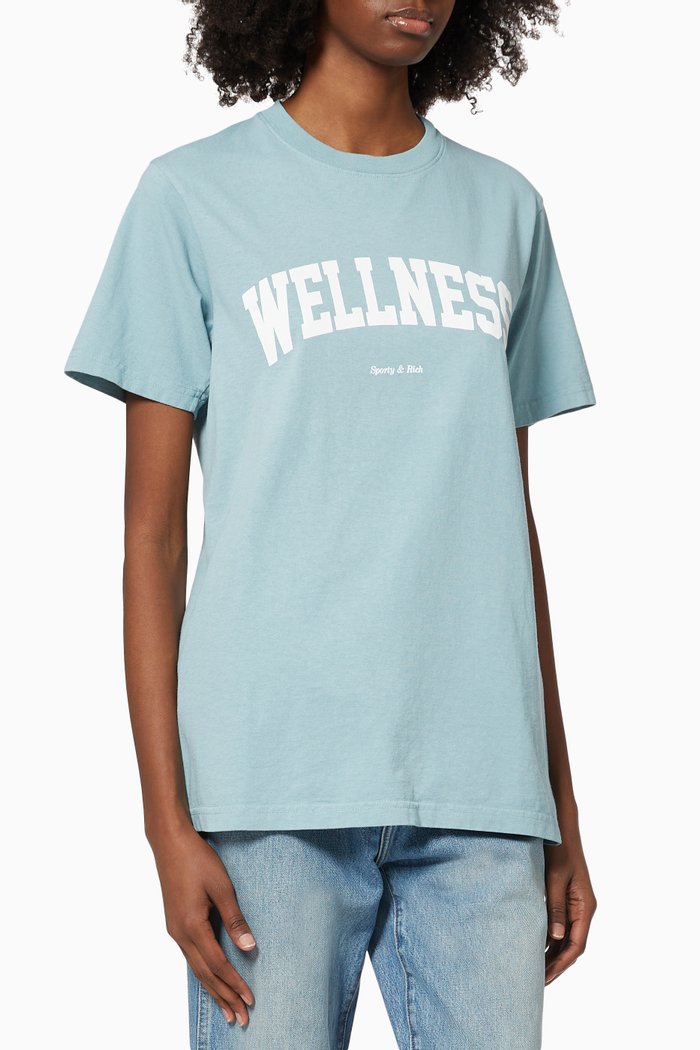 

Wellness Ivy T-shirt in Cotton Jersey, Blue