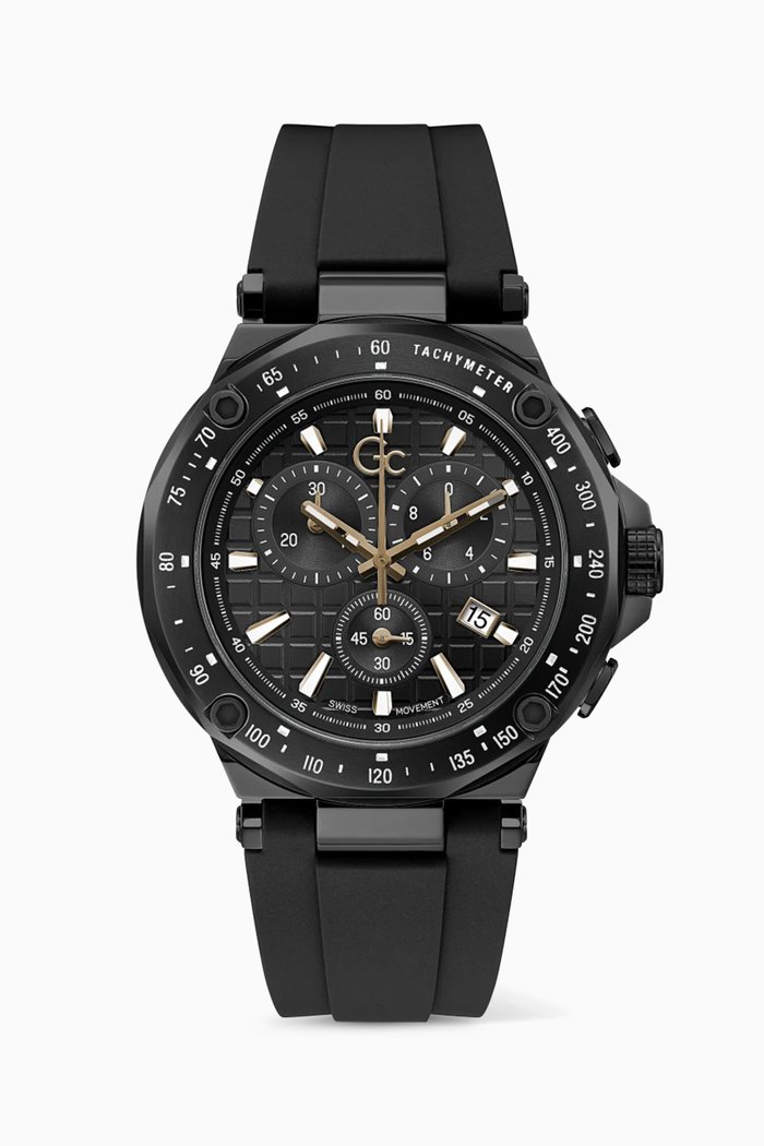 

GC Sport Chrono Silicone Watch, 45mm, Black
