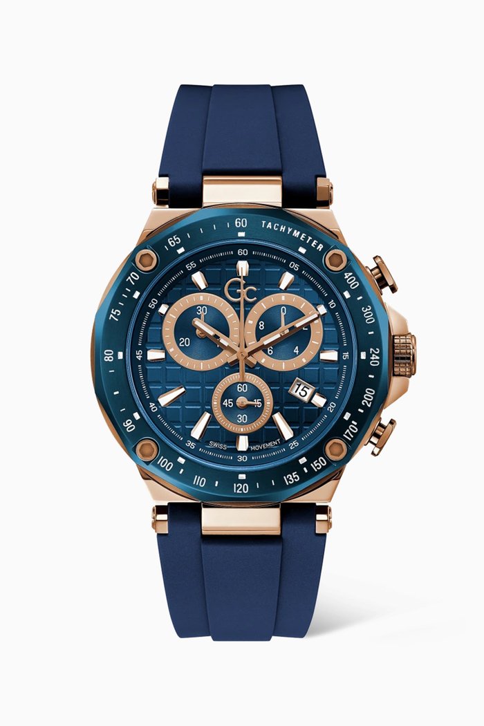 

GC Sport Chrono Silicone Watch, 45mm, Blue