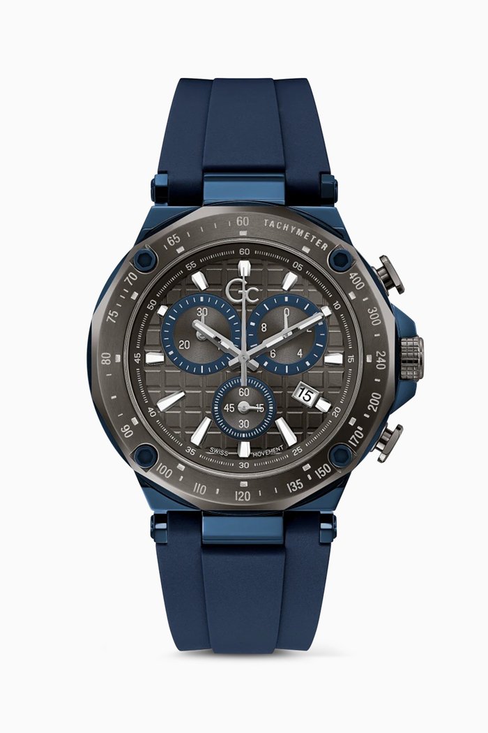 GC Sport Chrono Silicone Watch, 45mm, Grey