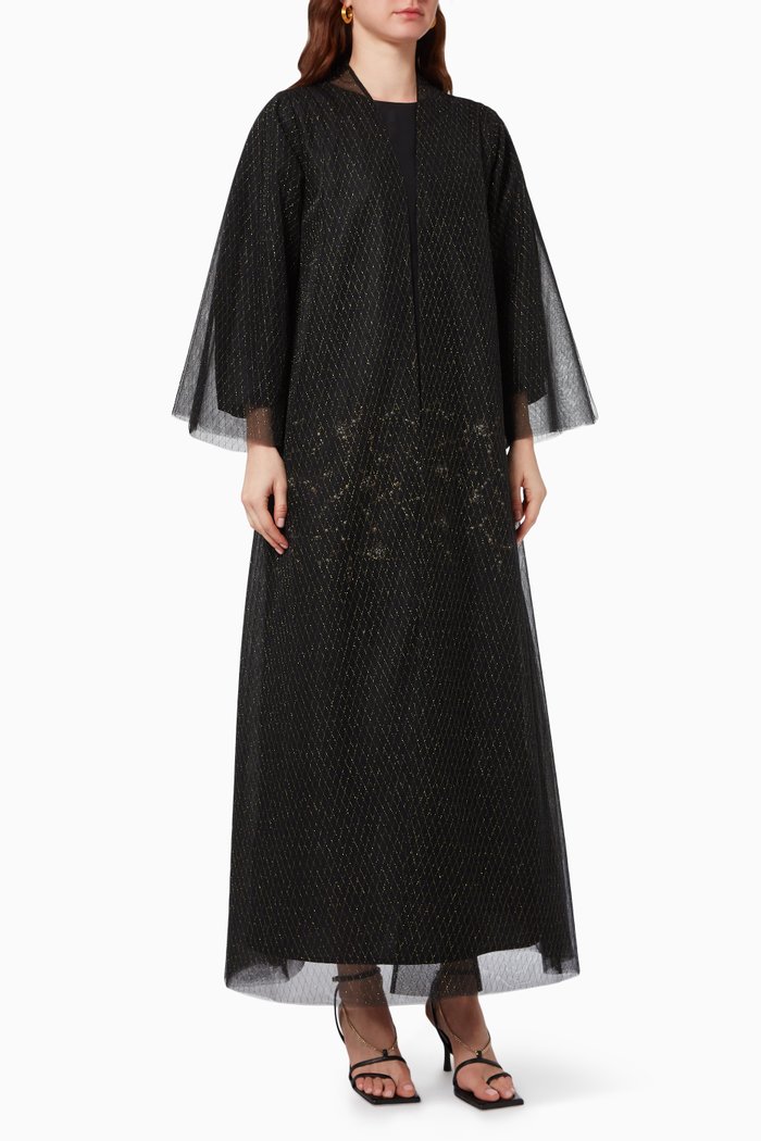 

Three-piece Abaya Set, Black