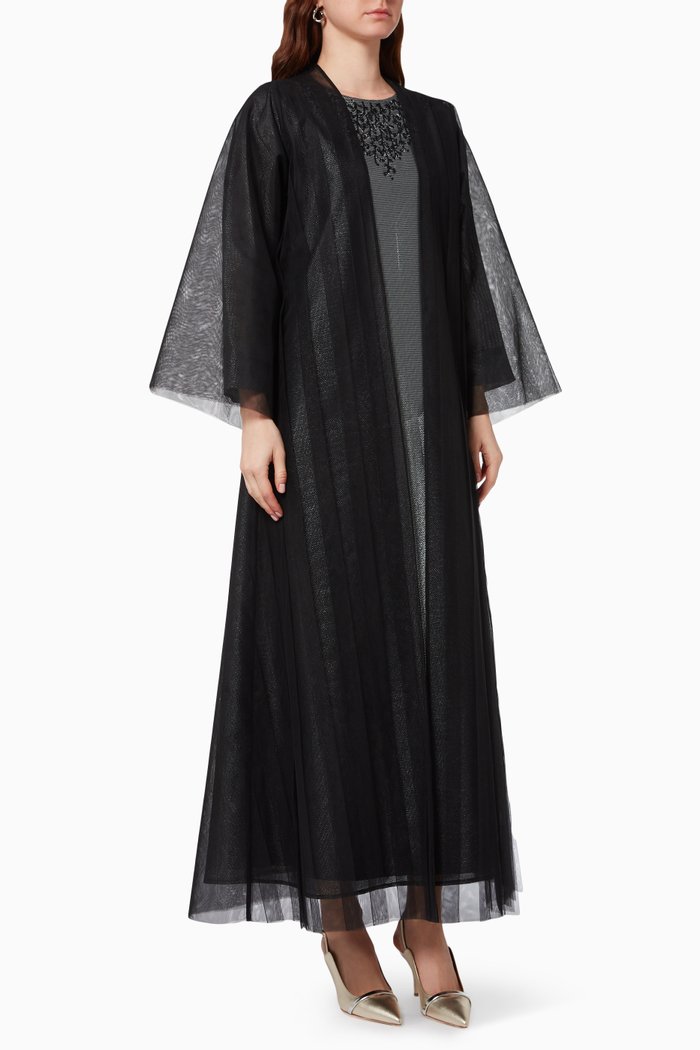 

Three-piece Abaya Set, Black