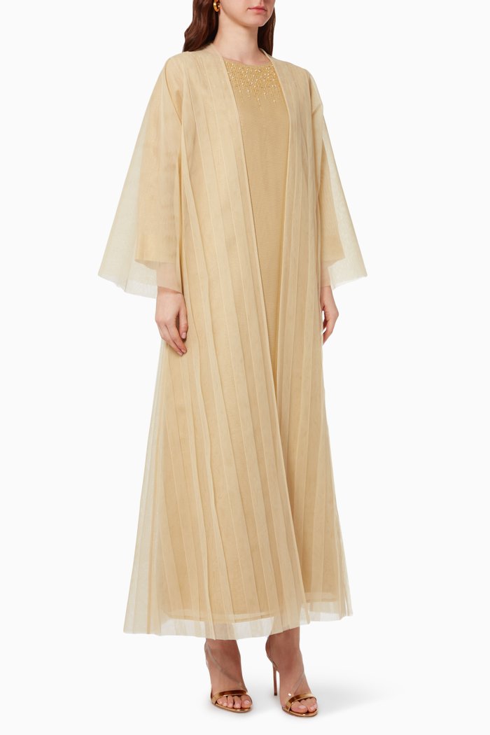 Three-piece Abaya Set, Gold