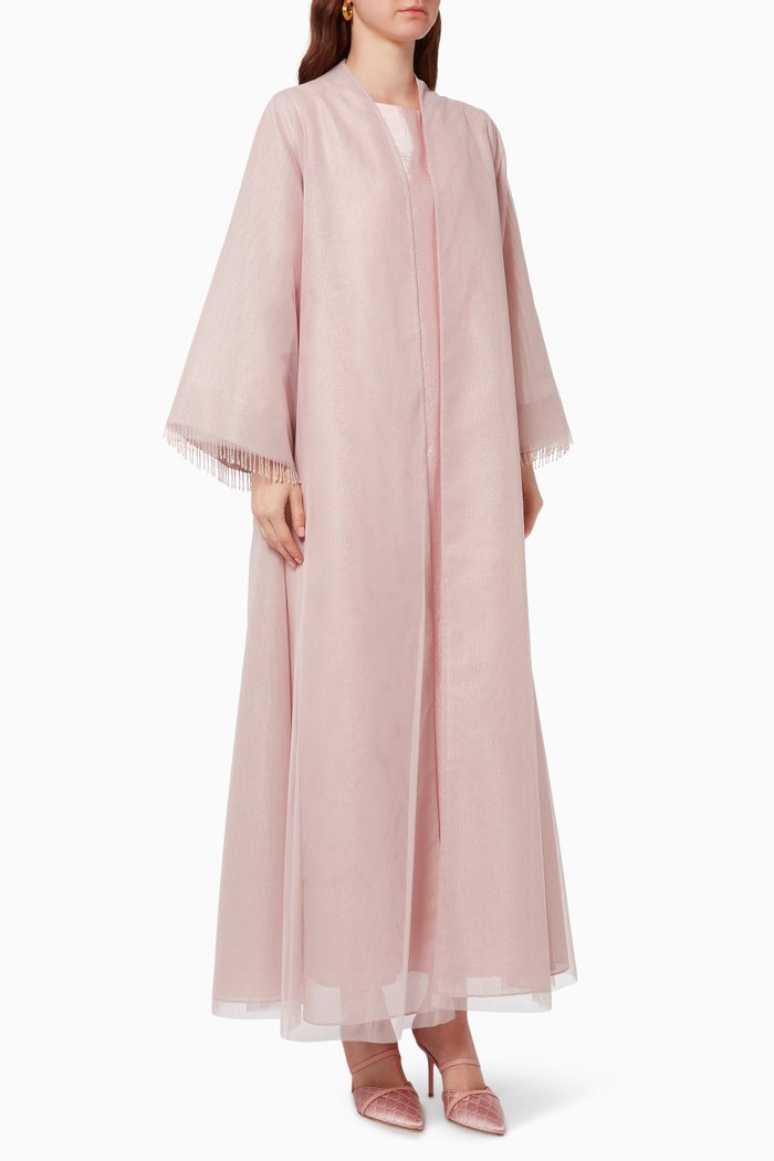 Three-piece Abaya Set, Pink