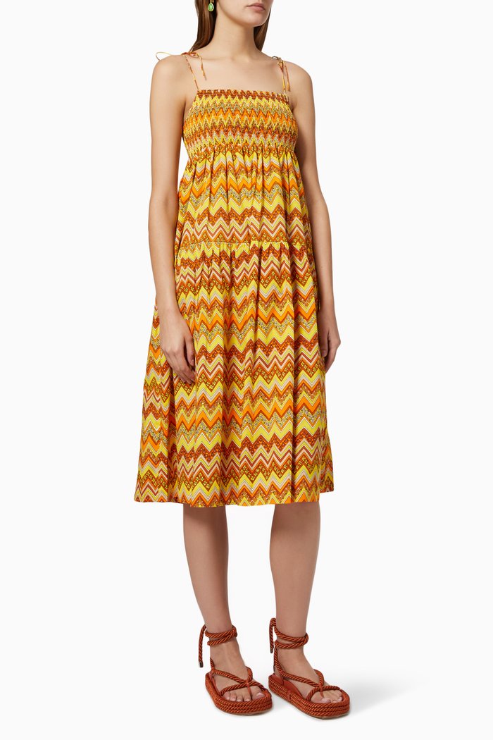 

Abstract A-line Dress in Sustainable Cotton, Yellow